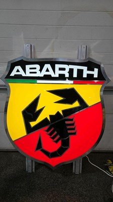 Lot 73 - ABARTH LIGHT UP SIGN 48" X 43"