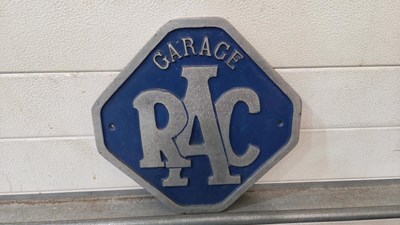 Lot 875 - RAC CAST ALUMINIUM SIGN 14" X 14"