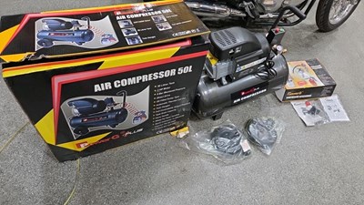Lot 455 - NEW POWER G PLUS 50L COMPRESSOR & ACCESSORIES KIT, NEVER USED