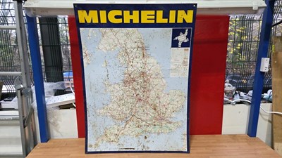 Lot 819 - MICHELIN TIN MAP OF ENGLAND & WALES