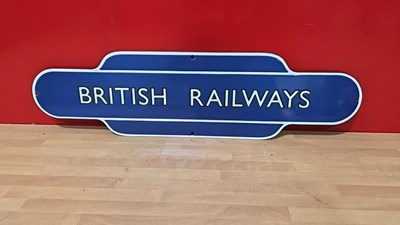 Lot 797 - BRITISH RAILWAY REPRODUCTION ENAMEL SIGN 22" X 6"
