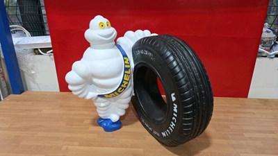 Lot 813 - REPRODUCTION MICHELIN MAN & TYRE 18" X 17"