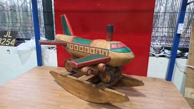 Lot 693 - WOODEN AEROPLANE ROCKER