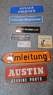 Lot 868 - VARIOUS METAL SIGNS INC DUTCH ROAD SIGNS