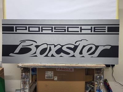Lot 255 - PORSCHE BOXTER METAL SIGN 19" X 50"
