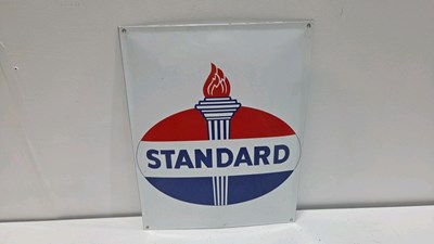 Lot 539 - STANDARD REPRO ENAMEL SIGN 16" X 13"