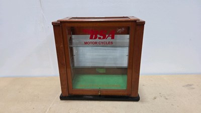 Lot 97 - BSA MOTOR CYCLE DISPLAY CABINET 16" X 15"