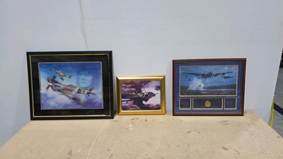 Lot 295 - 3 x RAF THEMED AEROPLANE SCENES ETC