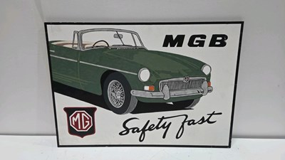 Lot 151 - M.G.B HAND PAINTED WOODEN SIGN