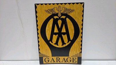 Lot 867 - AA GARAGE REPRODUCTION METAL SIGN 28" X 20"
