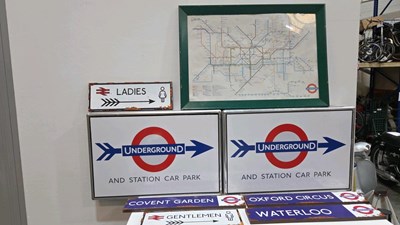Lot 843 - SELECTION OF RAILWAY + UNDERGROUND AND LIGHT UP SIGNS
