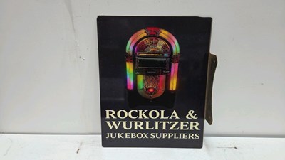 Lot 635 - STEEL REPRODUCTION,DOUBLE SIDED JUKEBOX SIGN 20" X 16"