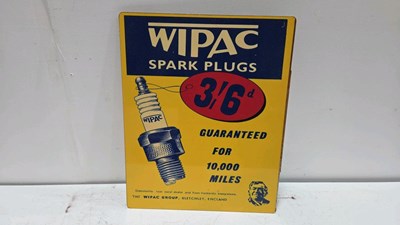 Lot 687 - STEEL REPRODUCTION, DOUBLE SIDED WIPAC SPARK PLUGS SIGN 20" X 16"