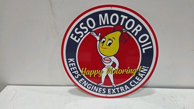 Lot 757 - MRS DRIP ESSO HAPPY MOTORING ,REPRODUCTION SIGN 20" DIA