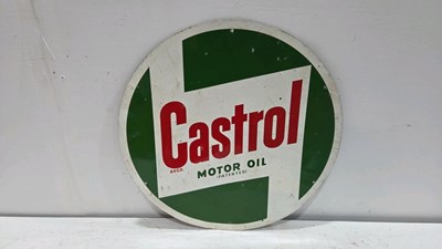 Lot 41 - 1970'S METAL CASTROL MOTOR OIL SIGN 18" DIA