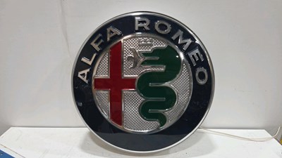 Lot 95 - ALFA ROMEO DEALERSHIP SIGN 26" DIA