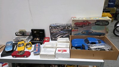 Lot 675 - LARGE COLLECTION OF CORVETTE SCALE MODELS + HOBBY MODELS