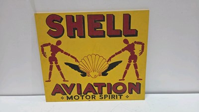 Lot 691 - SHELL AVIATION WOODEN SIGN 24" X 20"