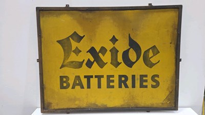 Lot 399 - METAL EXIDE BATTERIES SIGN 48" X 36"
