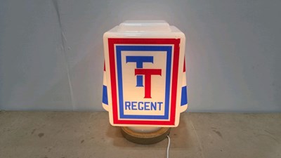 Lot 13 - TT REGENT REPRO GLASS GLOBE WITH LIGHT BASE
