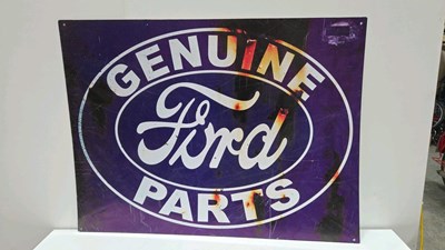 Lot 445 - FORD PARTS PRINTED REPRO SIGN 47" X 35"