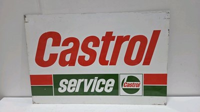 Lot 19 - CASTROL SERVICE ALUMINIUM SIGN 36" x 24"