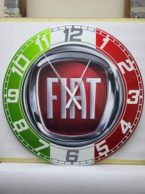 Lot 349 - HANDMADE FIAT CLOCK 32" DIA
