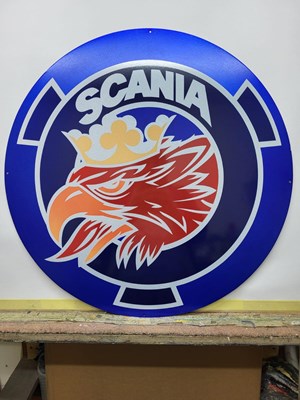 Lot 545 - SCANIA METAL SIGN 24" DIA