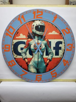 Lot 625 - HANDMADE GULF CLOCK 32" DIA