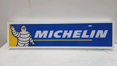Lot 689 - MICHELIN GARAGE ILLUMINATED SIGN 47" X 12"