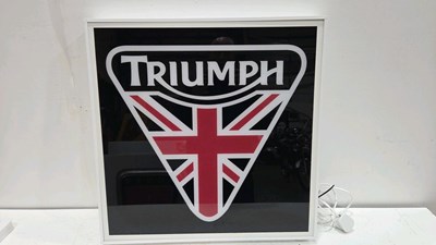 Lot 401 - TRIUMPH ILLUMINATED SIGN 24" X 24"
