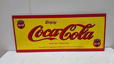 Lot 275 - PLASTIC COCA COLA SIGN 47" X 20"