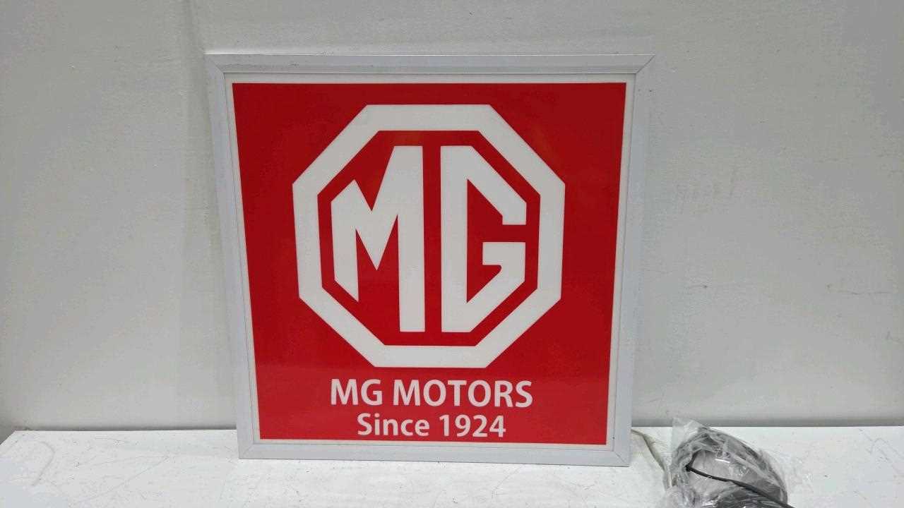 Lot 51 - MG MOTORS SINCE 1924 LIGHT UP SIGN