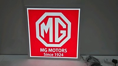 Lot 51 - MG MOTORS SINCE 1924 LIGHT UP SIGN