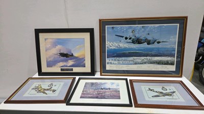 Lot 297 - SELECTION OF FRAMED AEROPLANE SCENES