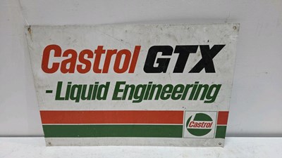 Lot 127 - CASTROL GTX ALUMINIUM SIGN 24" X 16"