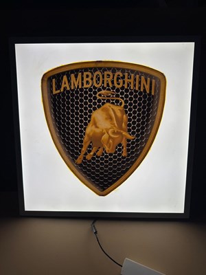 Lot 403 - LAMBORGHINI LIGHT UP SIGN 23.5" X 23.5"