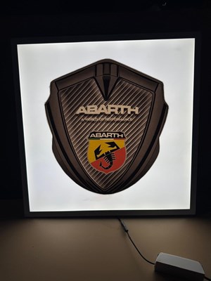 Lot 117 - ABARTH LIGHT UP SIGN 23.5" X 23.5"