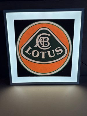 Lot 653 - LOTUS LIGHT UP SIGN 23.5" X 23.5"