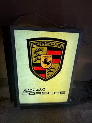 Lot 849 - PORSCHE RS 4.0 STYLE LIGHT UP SIGN 37" X 31"