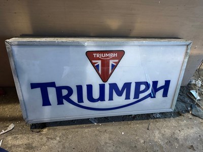Lot 893 - TRIUMPH LIGHT UP SIGN 49.5" X 24"