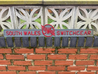 Lot 369 - SOUTH WEST SWITCH GEAR CAST SIGN 36" X 5"