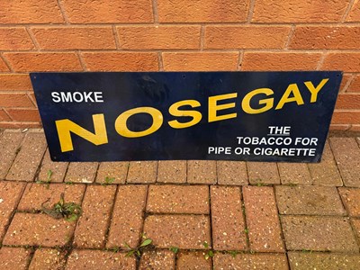 Lot 263 - NOSEGAY TOBACCO ENAMEL REPRO SIGN 36" X 12"