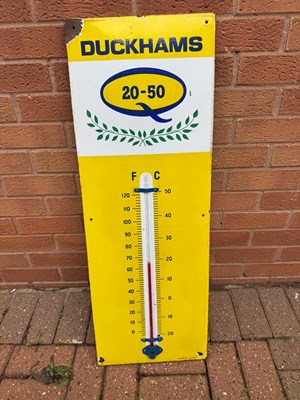 Lot 249 - DUCKHAMS 20-50 THERMOMETER 37" X 13"
