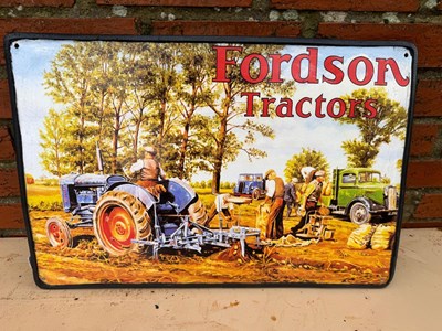 Lot 3 - FORDSON TRACTOR METAL SIGN 24" X 16"