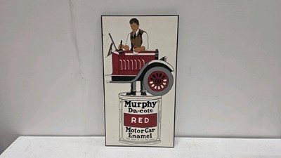 Lot 219 - WOODEN HAND PAINTED MURPHY'S PAINT SIGN 26" X 17"