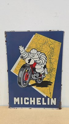 Lot 479 - MICHELIN METAL TIN REPRO SIGN 28" x 20"