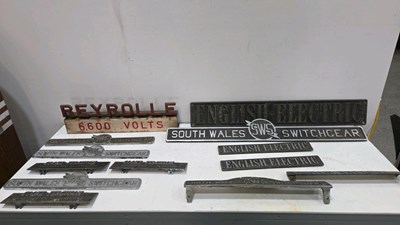 Lot 825 - SELECTION OF ELECTRIC SIGNS INC SOUTH WALES SWITCH GEAR