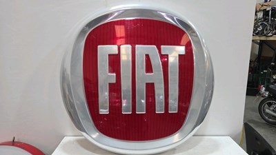 Lot 357 - FIAT DEALERSHIP LIGHT UP SIGN IN WORKING ORDER 48" DIA
