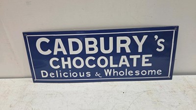 Lot 683 - CADBURY CHOCOLATE REPRO ENAMEL SIGN 20" X 7"
